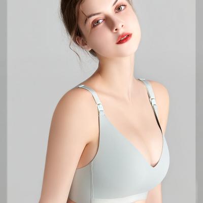 China Breathable Candy Color Comfortable Lactation Maternity Period Nursing Bra for sale