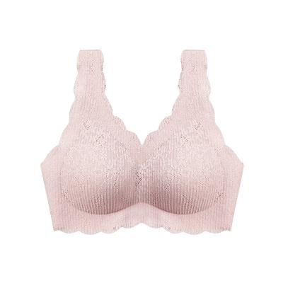 China Good Quality Fashion Lace Vest Wireless One Piece Type Mature Lady Bra Bra for sale