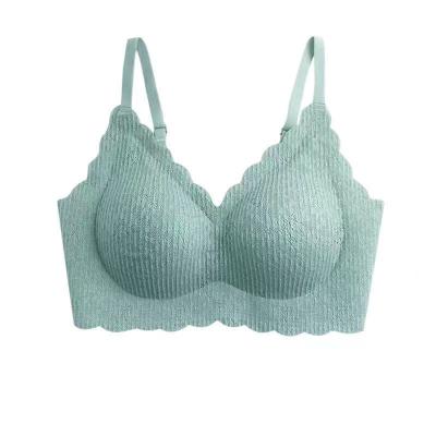 China Custom Beautiful Girls Logo Breathable 6 Colors Wireless Breathable Small Cup Bra Set for sale