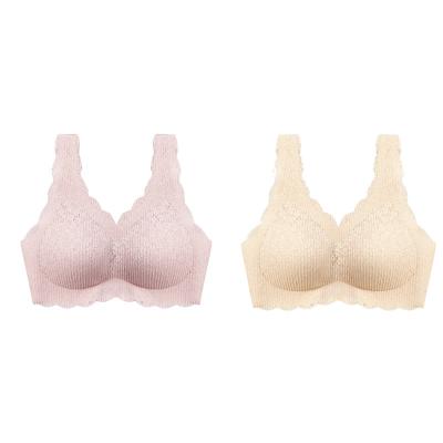 China Low Price Deep V-Neck One-Piece High Elasticity Woman Pump Bra Breathable Sexy Sports Bra for sale