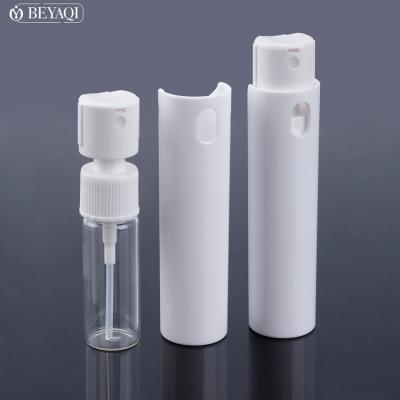 China 10ml Recyclable Material Cosmetic Packaging Plastic Empty White Liquid Spray Bottle Hand Press Oil Perfume Spray Bottle Atomizer for sale