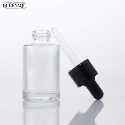 China Wholesale OEM Recyclable Material Essential Oil Serum Black 30ml Dropper Bottle for sale