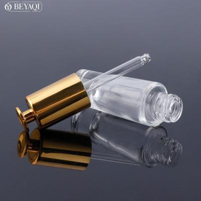 China Recyclable Material 15ml Dropper Bottle Serum Bottle Essential Oil Reusable Glass Cosmetic Bottle for sale