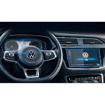 China Anti-fingerprint Car Accessories GPS Navigation Tempered Glass Touch Screen Protector For Volkswagen VW Tiguan L DVD Player Dash Film for sale