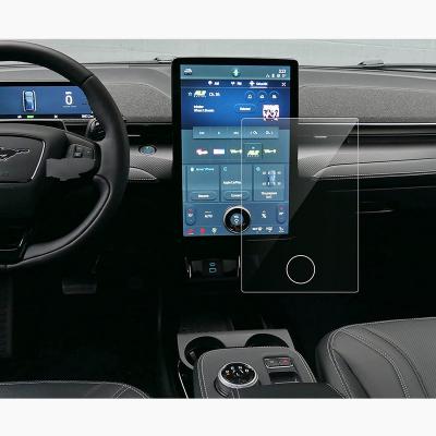 China Anti-Fingerprint Car Parts Car Radio DVD Player Tempered Glass Touch Screen Protector Film For Ford Mustang Mach-E 15.5 inch GPS Navigation Film for sale