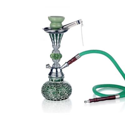 China Smooth Smoke Factory Direct Sale Mosaic 12inch Small Hookah With Case Purchase Hookah Shisha Green for sale