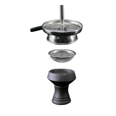 China Hot Sale Stone Bowl+Charcoal Holder+Iron Steel Mesh Rubber Tongs Hookah Bowl Sets Smoking Set Online for sale