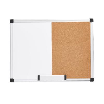 China Half Cork Board Combination Board Easy Wiper 2-in-1 Wall Mounted Magnetic Whiteboard Half for Home Office Classroom for sale