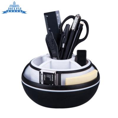 China wholesale multi function rotating Pen Holder New Plastic Personalized Pen Holder Round Pen Holder 360 degree pen holder for sale