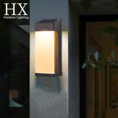 China New Design Borosilicate Outdoor Waterproof Borosilicate Glass Garden LED Street Wall Mounted Solar Yard Light Solar Wall Mounted Light for sale