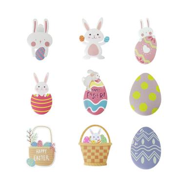 China Hottest Selling Customized Outdoor Corrugated Plastic Easter Egg Easter Bunny Basket Yard Sign With Stakes for sale