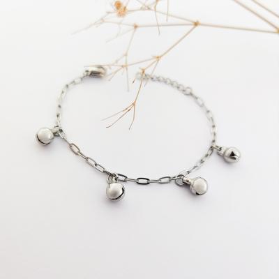 China CLASSIC Bell Bracelet Baby Charm Bracelet Wholesale Adjustable Joyeria Fina Stainless Steel From China Bijoux Bebe for sale