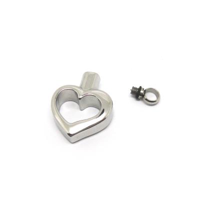 China Cute Unique Design Stainless Steel Open Heart Cremation Urn Cremation Jewelry Pendant Pendant for sale