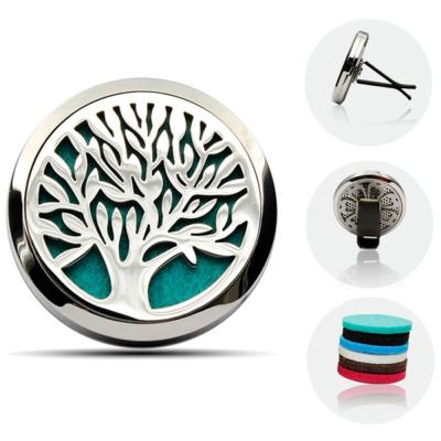 China Custom Tree of Life Car Aroma Diffuser Pendant Oil Vent Clip Stainless Steel Stainless Steel for sale