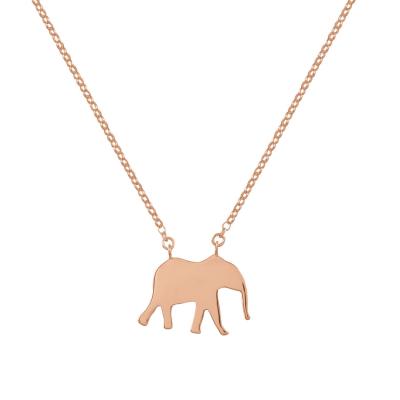 China Stainless Steel Laser Cut Elephant Simple Design Animal Jewelry Girl Pendants Charms for sale