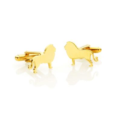 China Strong Stainless Steel Lion Cufflinks Custom Animal Shape Stainless Steel Cufflinks For Men for sale