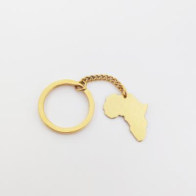 China Custom Key Chain Key Pendant Stainless Steel Llaveros Acero Inoxidable Logo Africa Keychains African Jewelery Porte for sale