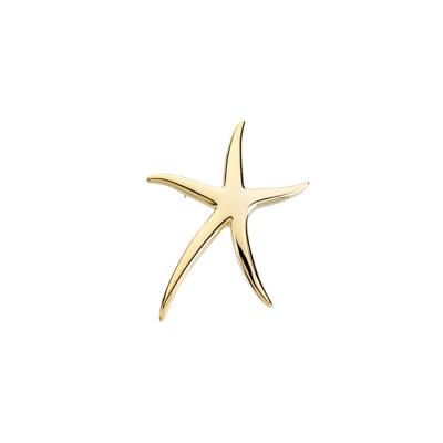 China Large Stainless Steel Stainless Steel Gold Plated Dancing Starfish Brooch For Women Wholesale for sale