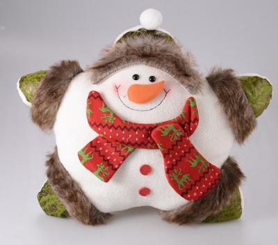 China New Fashion Snowman Plush Pillow Sofa Pillow Cushion Christmas Throw Fire Retardant Pillow for sale