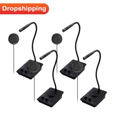 China Daytech Dropshipping 4pcs WI08 Dual Way Two Way Speaker System Bank Counter Window Intercom for sale