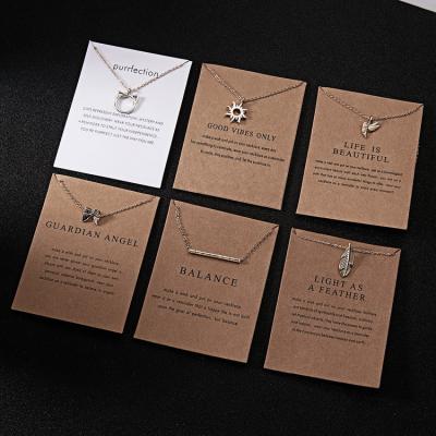 China Trendy Cat Bird Gold Plated Cute Youth Small Leaves Fashion Sun Pendant Girls Wish Paper Card Animal Necklace for sale