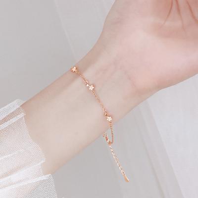 China FASHIONABLE Student Sterling Silver Simple Personality Women's Super Fairy Star Bracelet for sale