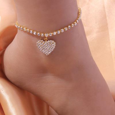 China CLASSIC Anklet Beach Foot Chain Anklets For Women Shape Jewelry Heart Anklet Bracelet Foot Chain Ornament for sale