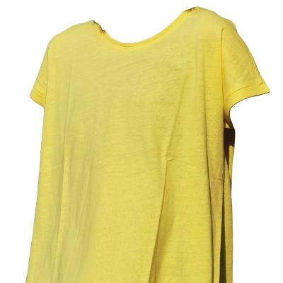 China Yellow Summer QUICK DRY Canvas T-shirt Women Shirt Superdry Crew Neck Clothing Short Sleeve Shirts For Women for sale