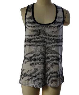 China Women's Round-necked Shirt Superdry Breathable Summer Digital Print Abstract Patterned Knit Camisole Tank Top Canvas Vest for sale