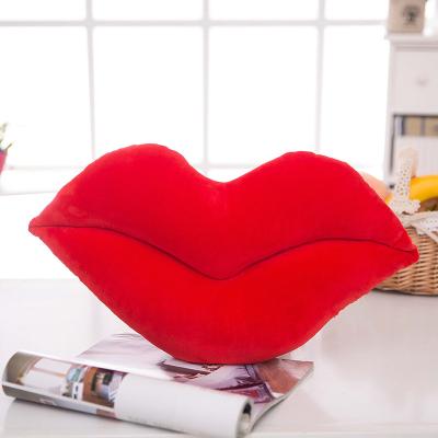 China Wholesale Multi Size Plush Red Lips Shape Cushion Pillow Soft Stuffed Lip Toys For Girls for sale