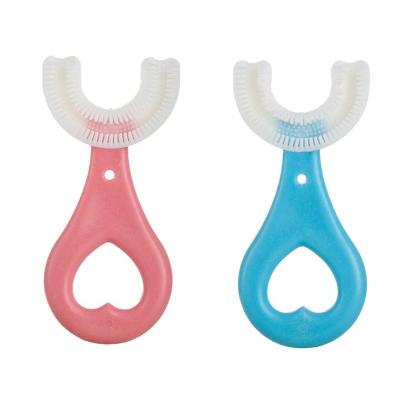 China Nano 10000 Stiffens U-Shape Toothbrush Manual Toothbrush Kids Toothbrush Teeth Cleaning Tool Silicone Teeth Whitening Tool Cleaning Brush for sale