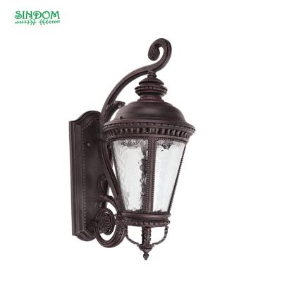 China 2021 HOT SALE Luxury Garden Design Antique Aluminum Outdoor Led Wall Lamp Waterproof Decorative Light for sale