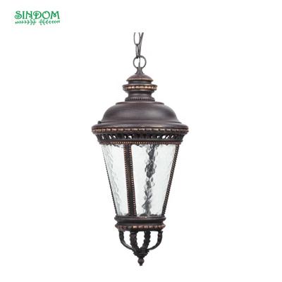 China 2019 HOT SELLING Garden Designer Antique Luxury Aluminum Waterproof Outdoor Pendant Light for sale