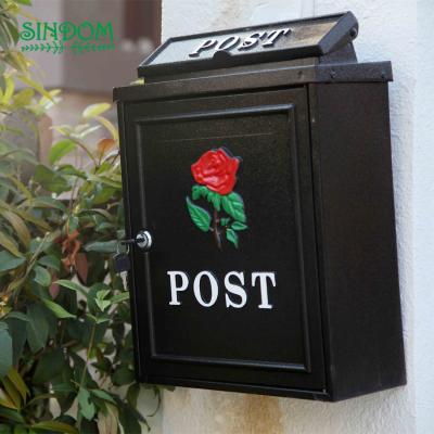 China 2018 new design cast aluminum mailbox, waterproof wall mounted mailbox, hot sale vintage mailbox for sale