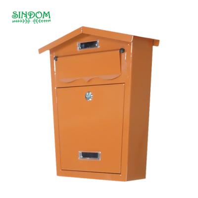 China Wall Mount Galvanized Steel Apartment Newspaper Box, House Shape Mailbox, Wall Mounted American Mailbox for sale