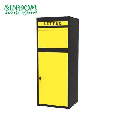 China Outdoor Rust Proof Hot Sale Steel Sheet Courier Parcel Drop Box For Mail And Parcel for sale