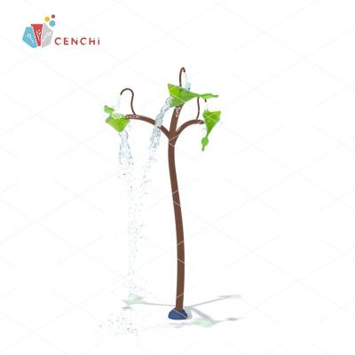 China Outdoor Cenchi Resort Fiberglass Arch Spray Water Fountain Wet Pool Park Commercial Salix Leaf Spray Deck Sprinkler Features Cool Splash Pads for sale