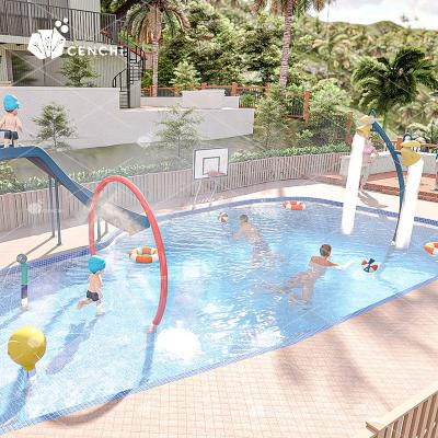 China Fiberglass Cenchi Backyard Forest Jet Park 15 Sqm Arch Ground Jet Ground Fountain Public Wet Sprinkler Features Water Play Splash Pads water for sale