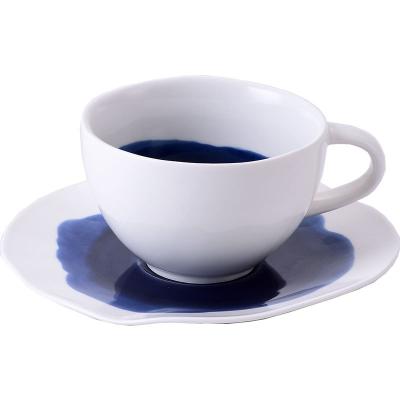 China Factory Wholesale Viable Modern Home Use Ceramic Tea Cup-Saucer Set for sale