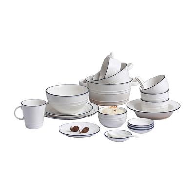 China Sustainable High End Beautiful Modern Home Use Ceramic Dinnerware Dinnerware Set for sale