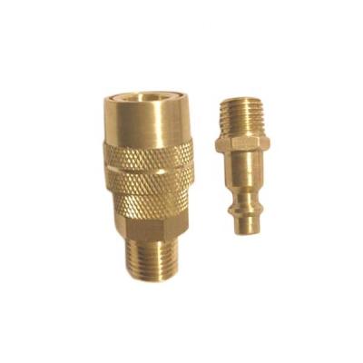 China Pneumatic Air Tools Air Compressor Quick Coupler 1/4 Inch NPT Air Coupler Brass Male Plug for sale