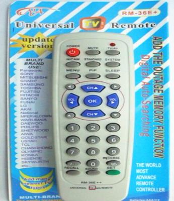 China Single Service RM-36E UNIVERSAL TV REMOTE CONTROL, FOR ALL TV BRANDS for sale