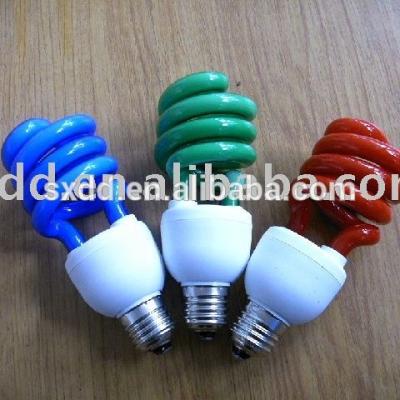 China Energy Saving Energy Saving LED Color Bulb CFL Lamp 15W 20W 25W E27 B22 AC110V 220V Blue Yellow Green Spiral for sale