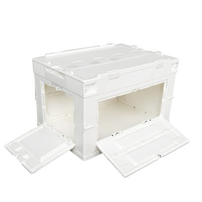 China Solid Hot Sale Transparent Storage Box Foldable Plastic Box Crates for sale