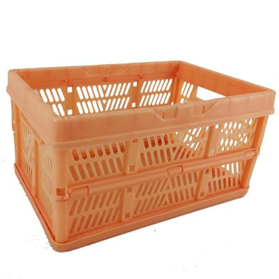 China 2022 New Design Folding Supermarket Foldable Plastic Portable Shopping Basket for sale