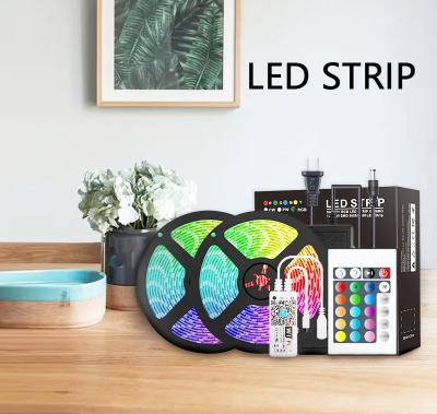 China Custom Wholesale Smart Waterproof LANDSCAPE Houde LED Strip Lights, 16.4ft RGB Aluminum Profile LED Strips Lights 5050 LED Strip Lights for sale