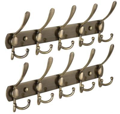 China Amazon Hit Modern Stainless Steel Hook Rail Wall Mounted Coat Hooks Bath Kitchen Towel Robe Hook for sale