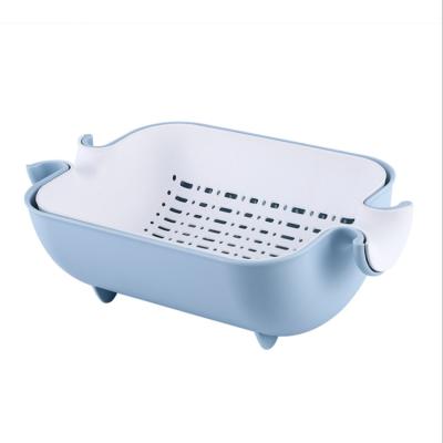 China Viable Kitchen Double PP Kitchen Drain Storage Strainer Daily Kitchen Strainer Basin Strainer for sale