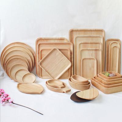 China Japanese style tableware modern hot-selling solid wood square wooden tray for sale