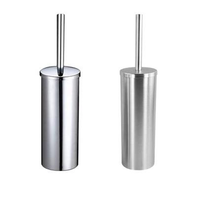 China Amazon Hotselling Modern Bathroom Cleaner Sweep Stainless Steel Toilet Brush Holder Set Cleaner Brush for sale